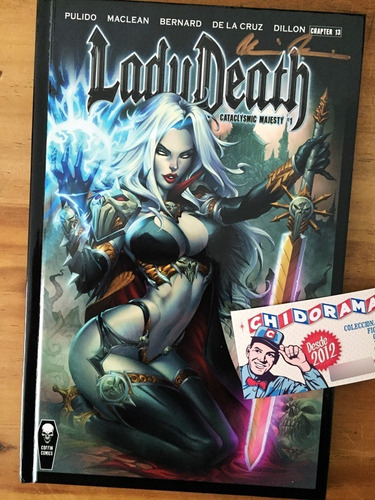 Comic - Lady Death Cataclysmic Majesty 1 Firma Coa Pantalena