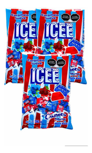 Caramelo Suave Icee Canels Sabor Cereza Y Mora 1.17 Kg E