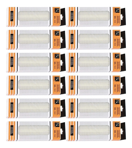 12 Piezas Protoboard 830 Puntos, Mb-102 Proto Arduino