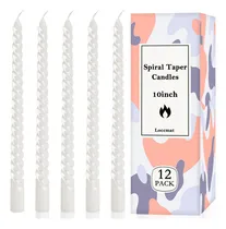 Comprar 12 Velas Cónicas En Espiral, Velas Cónicas Sin Perfume De 10