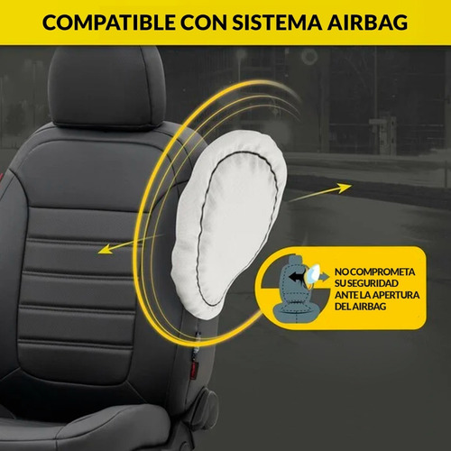 Imagen 2 de 4 de Funda Cubreasiento Ecocuero Chevrolet Logo Calidad