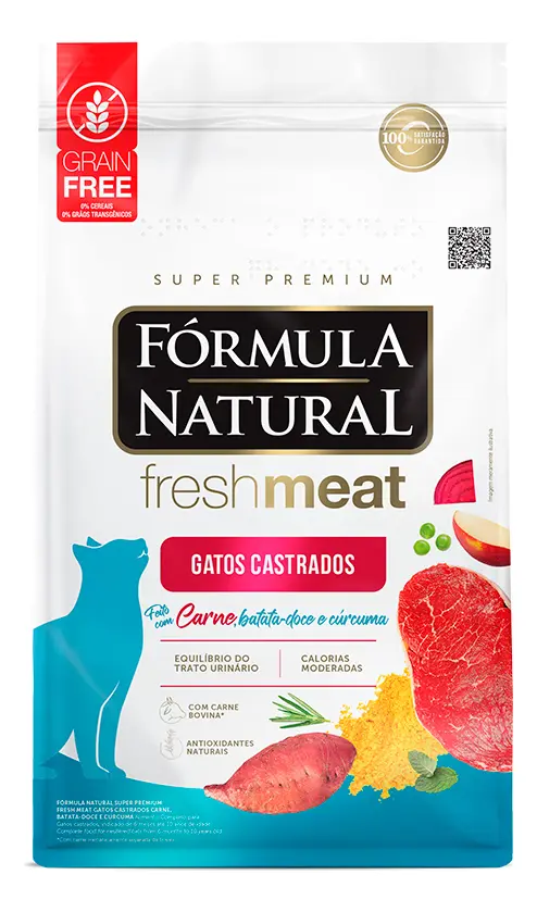 Formula Natural Fresh Meat Gato Castrado Carne 10,1kg