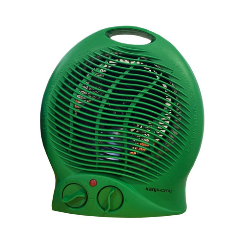 Imagen 8 de 8 de Caloventor Kanji Con Termostato Redondo Verde Kjh-ch103