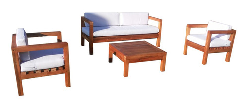 Juego De Sillones Rusticos De Madera Maciza 