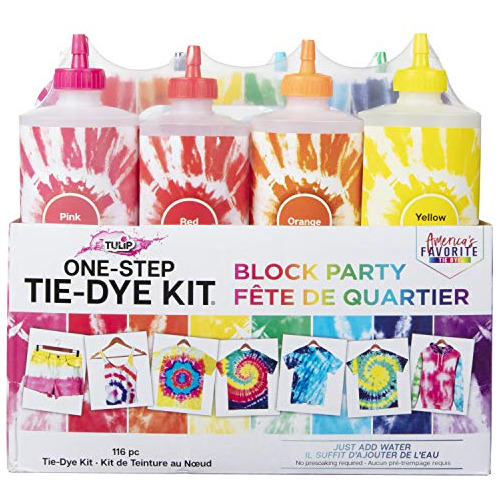 Tulip One-step Tie-dye Kit Block Party 16oz 8 Color Tie Dye,
