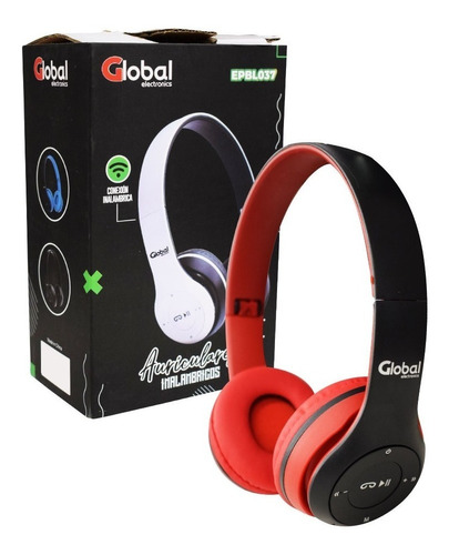 Auricular Bluetooth Inalambrico Stereo Epbl037 Rojo