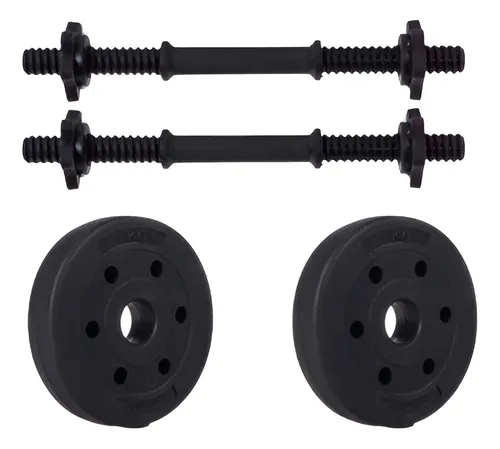comprar Kit 2 Mancuernas Forradas +30kg Discos Forrados