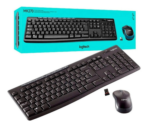 Kit Teclado Y Mouse Logitech  Inalambrico Mk270 