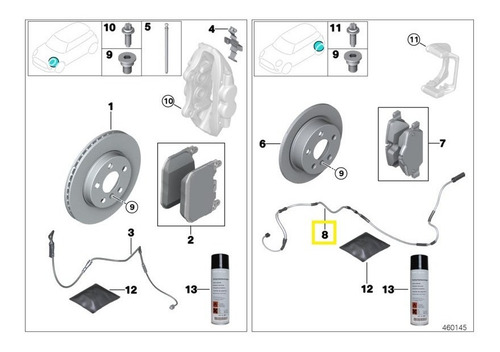 Sensor Trasero Balatas Mini Clubman 2007 Al 2014 * Premium