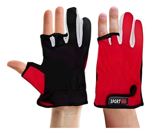 Guantes 3 Dedos Descubiertos Antideslizante Sport 