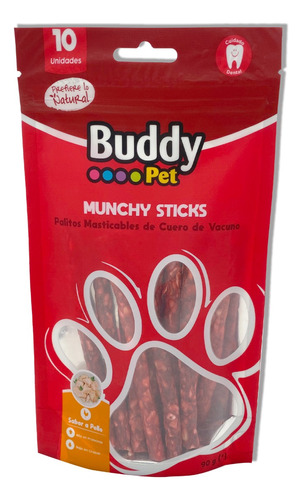 Snack Perros Munchy Sticks De Pollo Buddy Pet Pack X3