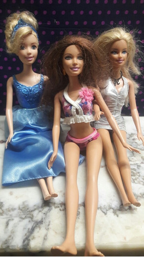 Barbie 3 Muñecas Mattel Originales Zip Code Cabeza Y Cuerpo