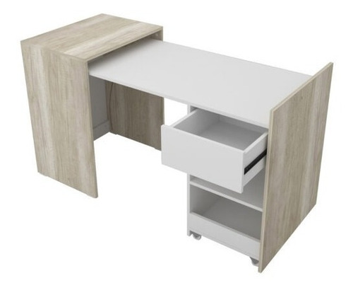 Imagen 3 de 5 de Escritorio Con Cajones Mesa Plegable Multiuso 5004- Helsinky