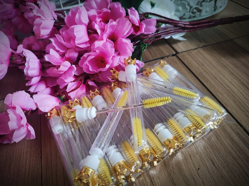 Lembrancinha Escovinha Extensão De Cílios 50 Unidades (5ml) Rosa