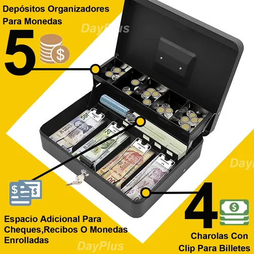 Caja Fuerte De Seguridad Caja Dinero Efectivo Metálica