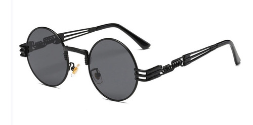 Lentes Sol Redondos Industrial Steampunk Unisex Uv-400 Enky