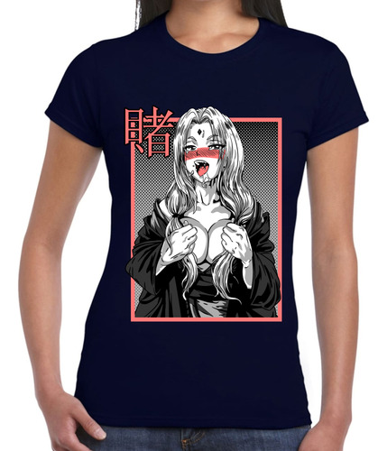 Playera Mujer Naruto Senju Tsunade Ecchi Hentai Gray #2386