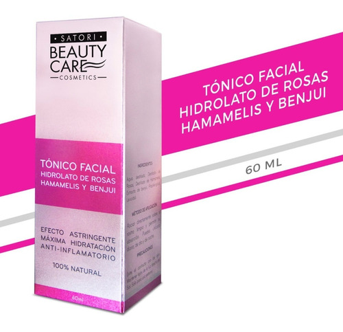 Tónico Facial Astringente De Hidrolato De Rosas Y Benjui  