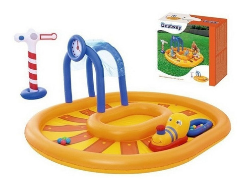 Imagen 5 de 9 de Bestway Centro De Juegos Gigante Pileta Tren Jeg 53061