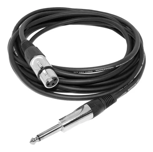 Cable Canon Xlr A Plug 6.5mm Para Microfono 6 Metros