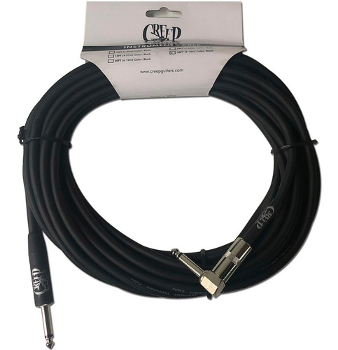 Imagen 1 de 3 de Creep(blsa-30blk) Cable Pro Series 30ft Plug Angulo-recto