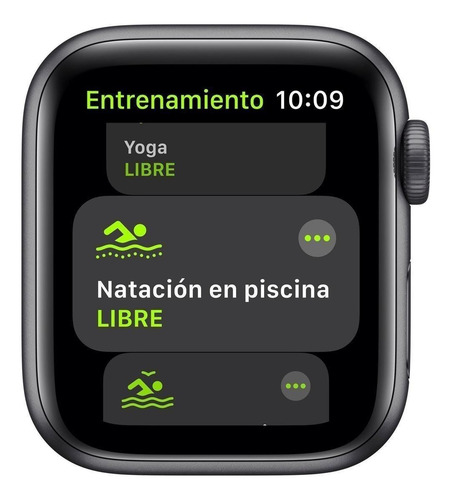 Apple Watch SE (GPS, 40mm) - Caja de aluminio color gris espacial - Correa deportiva Negra