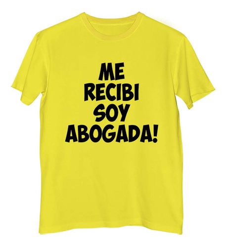 Remera Niño Color  Me Recibi Abogada Profesiones