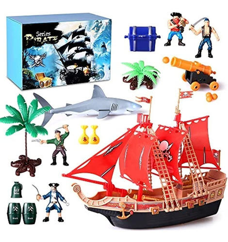Juguetes De Figuras De Acción De Barco Pirata - Juego De Fig