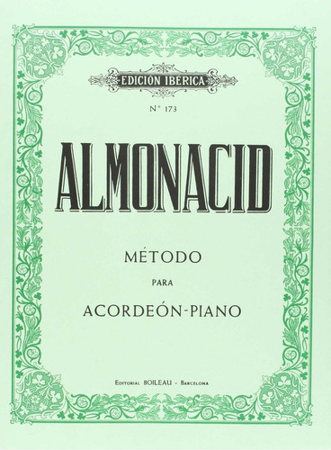 Libro Método Para Acordeón-piano - Almonacid, Agapito