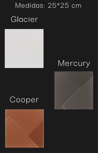Disu. Ceramica Decorativa Stripes Mix Cooper Mercury 25x25