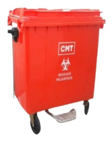 Tacho Plastico P/basura C/ruedas C/tapa C/pedal Cmt 1100lt.