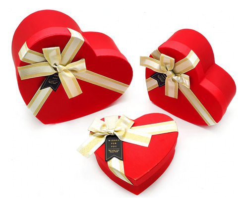 Cajas Corazón Para Regalo 3 Medidas San Valentin 