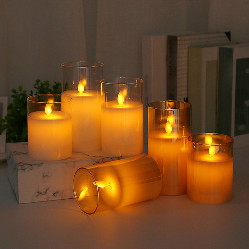 Velas Sin Llama Parpadeantes De 3 Piezas, Votiva Para Claro