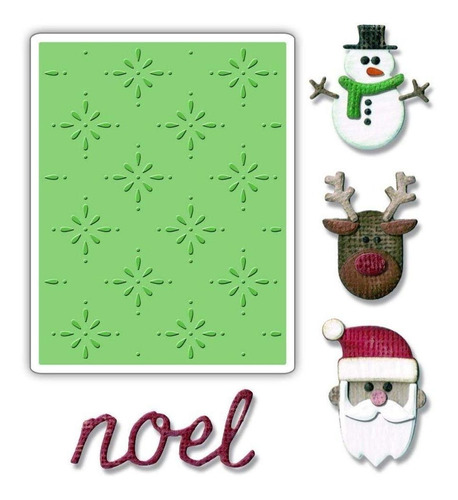 Suaje Cortar Troquel Navidad Texturas Sizzix Sidekick Scrap