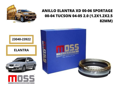 Anillo De Motor Elantra Xd Sportage Tucson