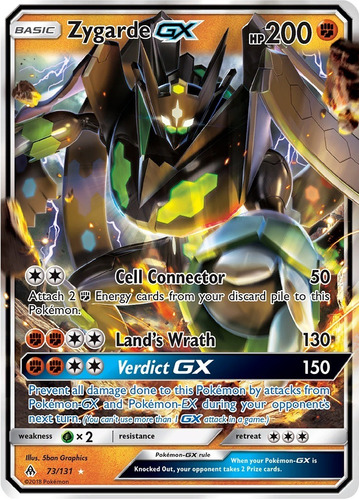 Cartas Pokemon Zygarde Gx 73/131 Near Mint Chacarita