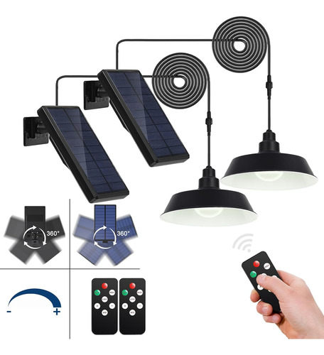 Luces Colgantes Solares Led Con Interruptor, Control Remoto,