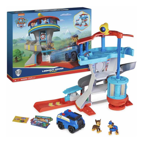 Paw Patrol Torre De Control Con 2 Figuras De Chase Y Carro