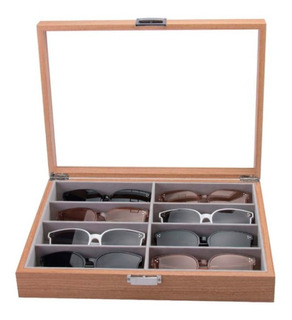 Goetland piel sint/ética, caja de almacenamiento Organizador de gafas de sol