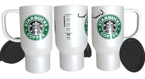 Starbucks Cafe Jarro Térmico Plástico Personalizado Logo