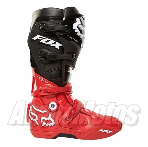 Botas Fox Instinct Motocross Negra Roja Avant