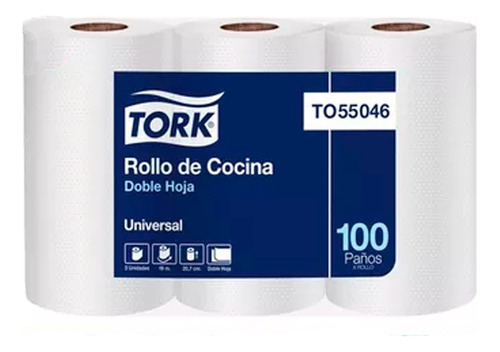 Tork Rollo De Cocina Doble Hoja X 100 Hojas X 15 Und