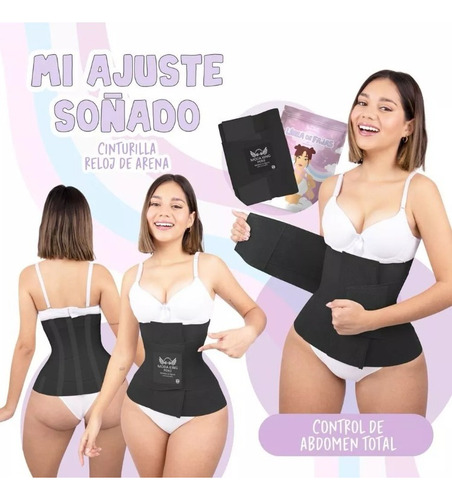 Faja Reloj De Arena Modaking Originales Importadas Tendencia Negro Xl