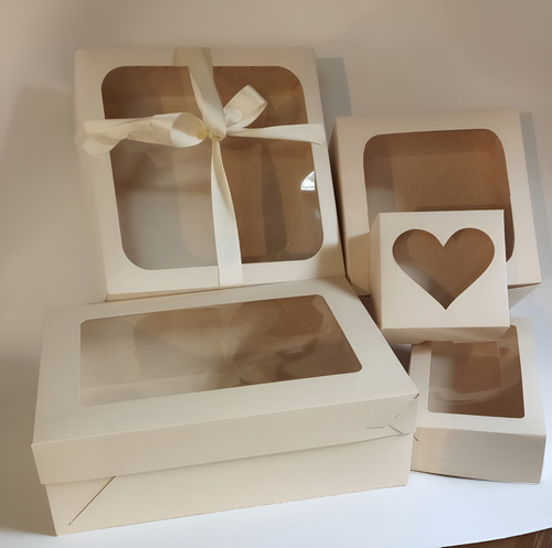 Cajas 12 Cupcakes / Madalenas C/visor X Pack 25 U. Beige