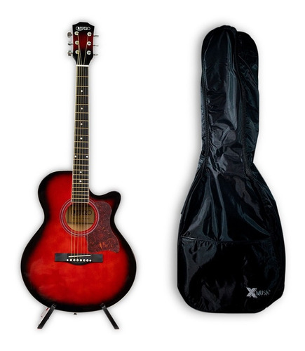 Guitarra Acustica Campero Clásica Con Resaque Roja 40¨