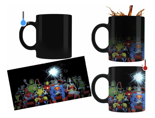 Taza Magica Marvel Y Dc