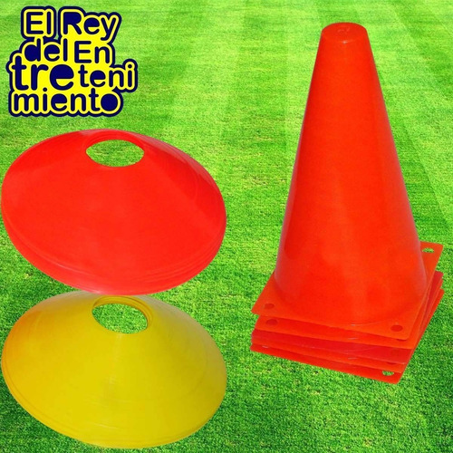 Set 20 Conos Pvc Tortuga Entrenamiento Deporte Fútbol El Rey