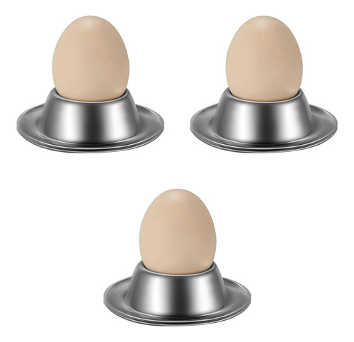 Juego De 6 Soportes Para Huevos, Platos De Acero Inoxidable