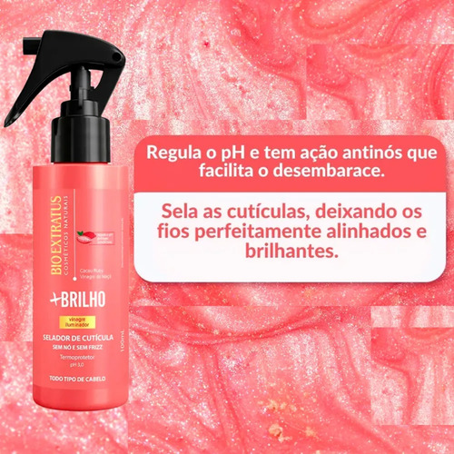Kit Mais Brilho 1 Máscara 250ml 1 Spray 100ml