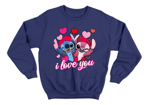 Sudadera Suéter Stich Love Corazón Amor Unisex Hombre-mujer